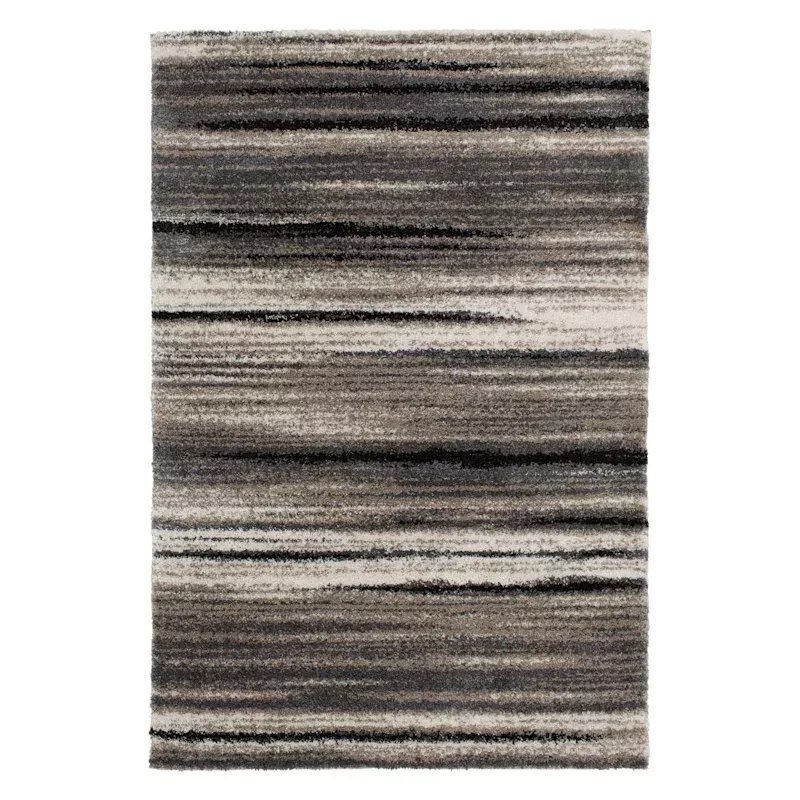 (C204) Tulsa Iron Multicolor Shag Area Rug, 5x7