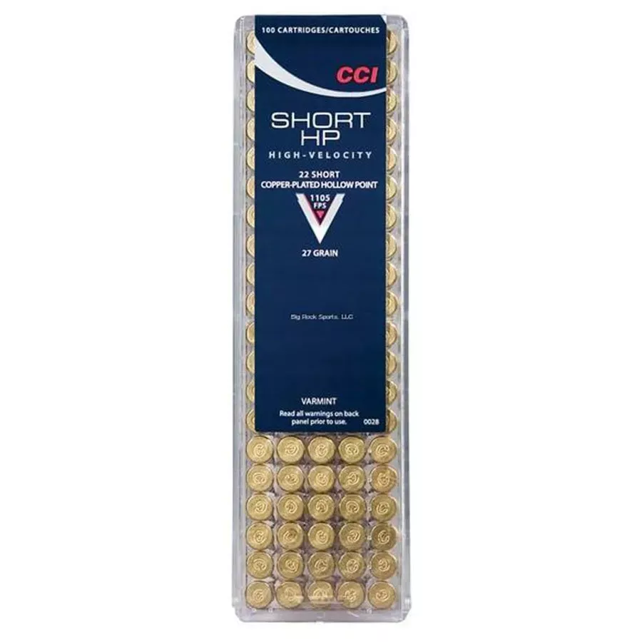 CCI 22 Short HP Varmint Rimfire Rifle Ammunition
