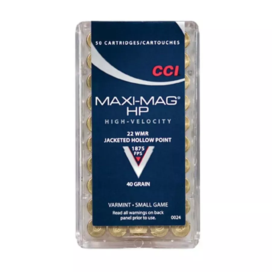 CCI 22 Win Mag Maxi-Mag HP Varmint Rimfire Rifle Ammunition