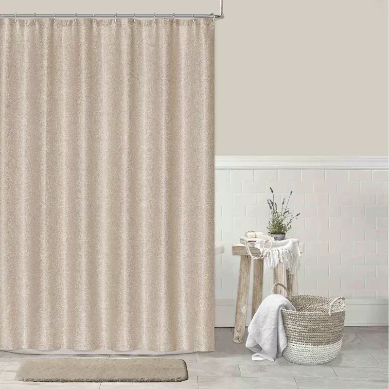 Cece Natural Shower Curtain, 72"
