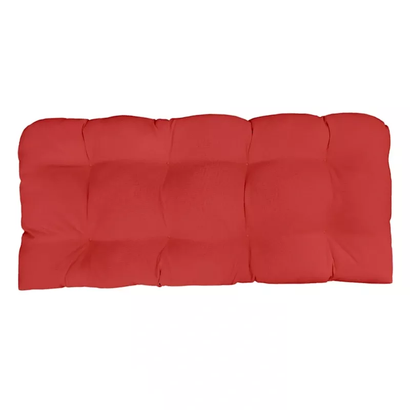 Cherry Canvas Outdoor Wicker Settee Cushion