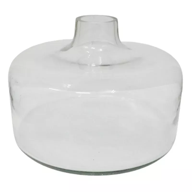 Clear Glass Vase, 7"