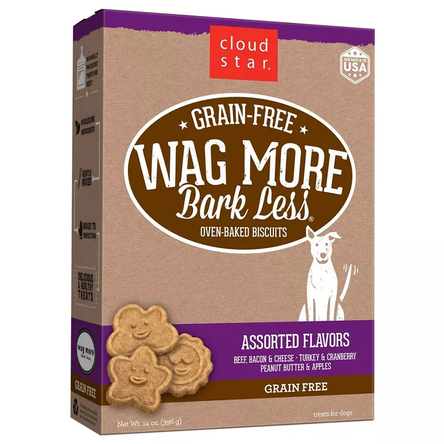 Cloud Star Wag More Bark Less Assorted Flavors Oven Baked Biscuits - 14 oz