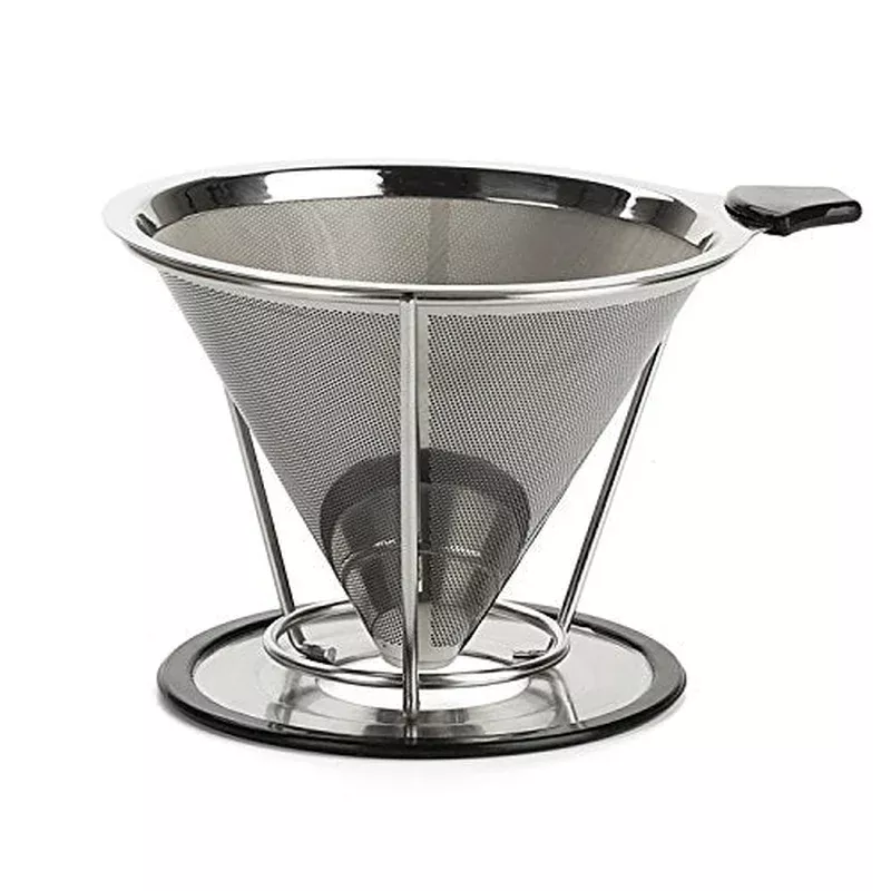 Coffee Dripper OPACC Stainless Steel Best Pour over Single Cup coffee makerer Reusable Permanent Drip Coffee Cone Filter