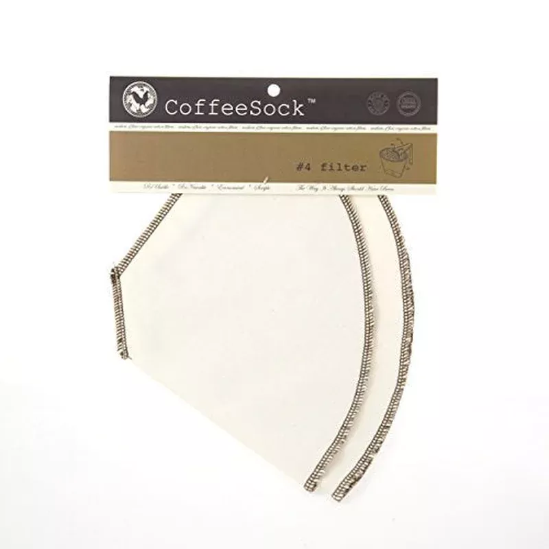 CoffeeSock Drip #4 Cone – GOTS Certified Organic Cotton Reusable Coffee Filters