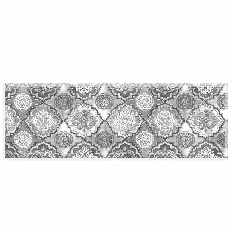 Cook N' Comfort Grey Medallion Kitchen Runner, 20x55