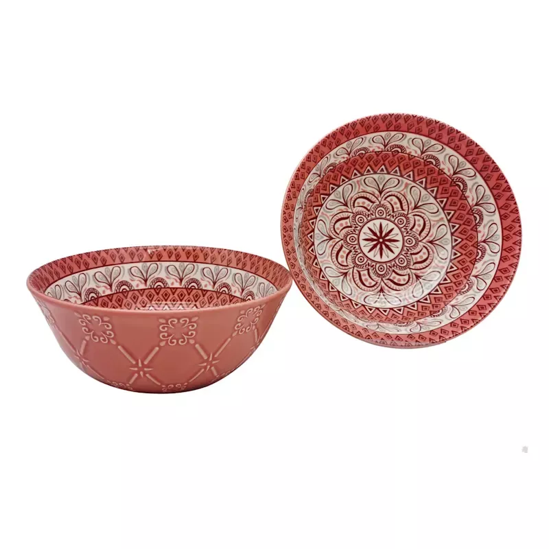 Coral Kaleidoscope Cereal Bowl, 8"