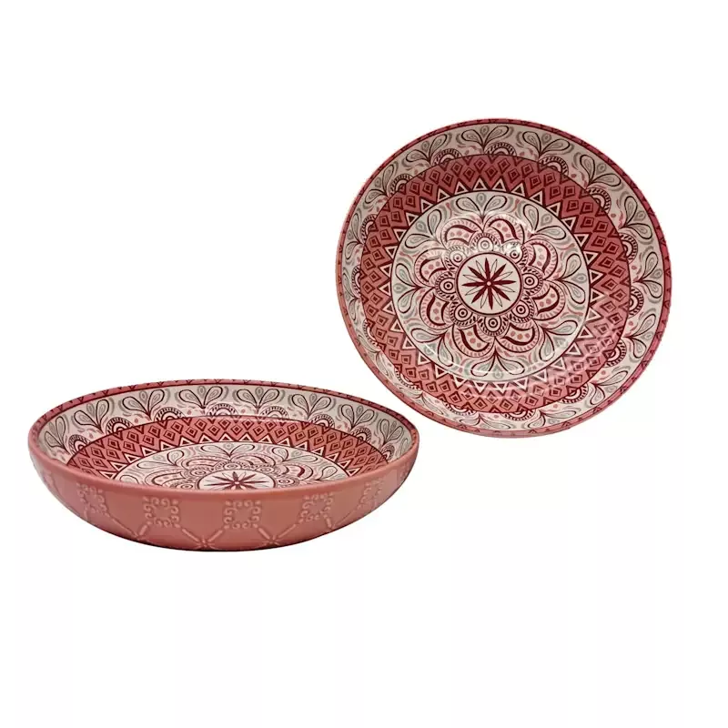 Coral Kaleidoscope Dinner Bowl, 8.2"