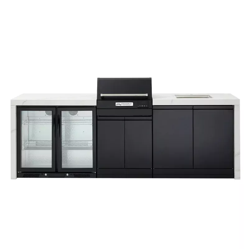 Crossray eXtreme Electric Outdoor BBQ Kitchen Double Fridge