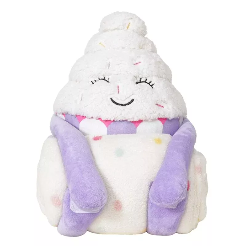 Cupcake Huggable with Throw Blanket