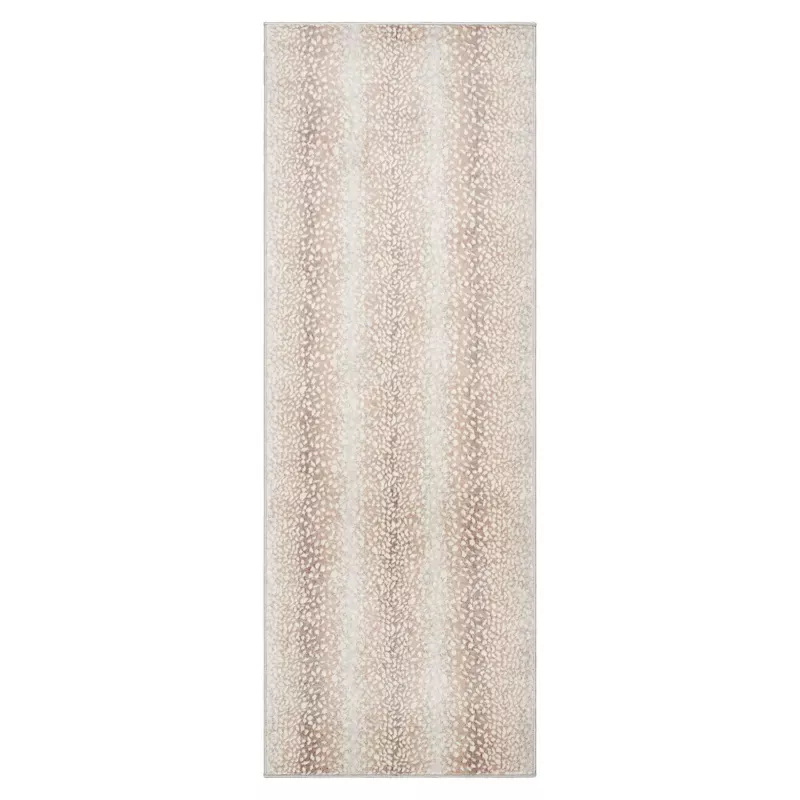 (D614) Roma Neutral Fawn Print Runner, 2x7