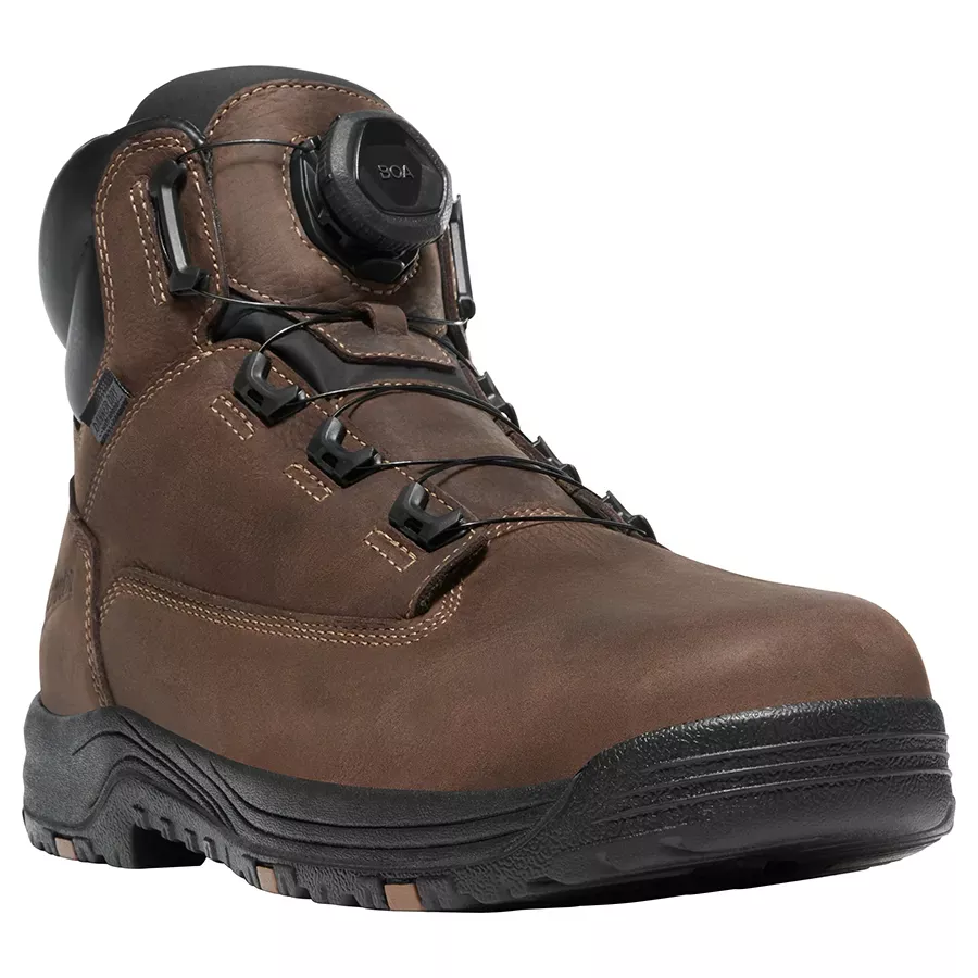 Danner Men's Caliper BOA 6" Waterproof Aluminum Toe Work Boots - Brown