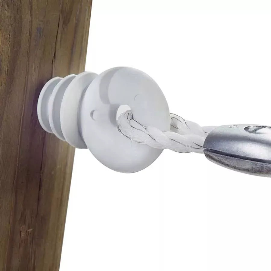 Dare Line and Corner Post Ring Insulator - White - 10 pk