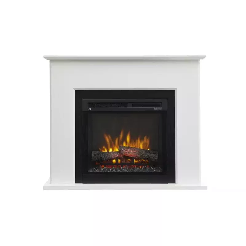 Dimplex 1.5kW Beading Mantle with LED Firebox in White Finish