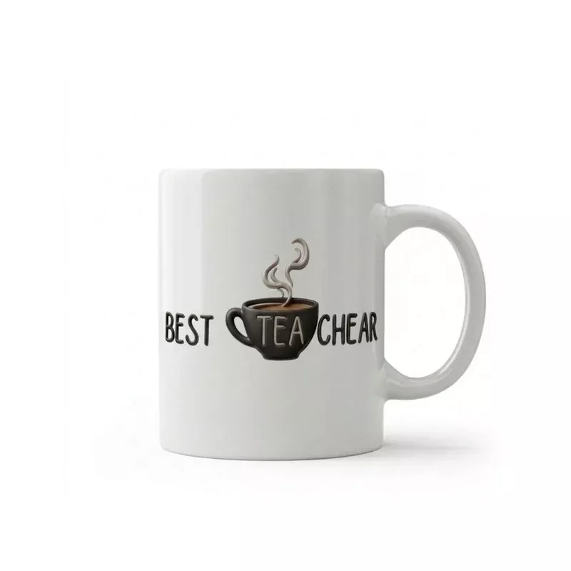 Dyzi Best Teacher Tea Lover Quote Ceramic Mug White