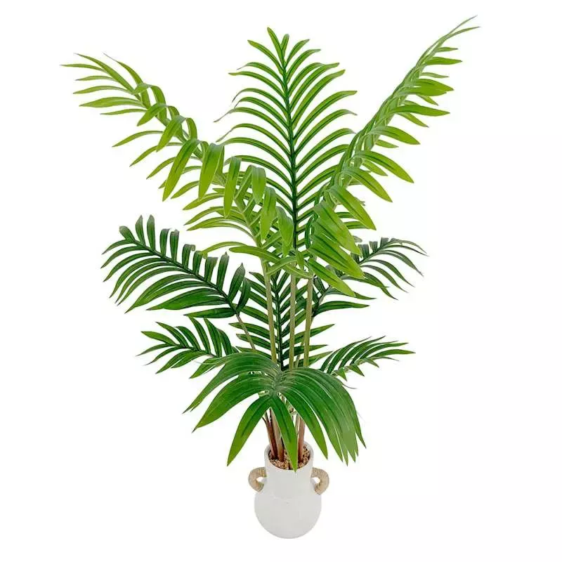 Emerald Floor Greenery with White Ceramic Pot, 37"