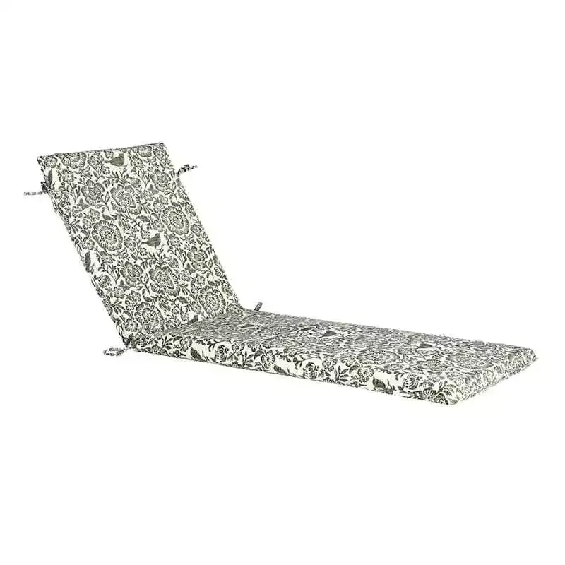 Endive Floral Outdoor Chaise Lounge Cushion