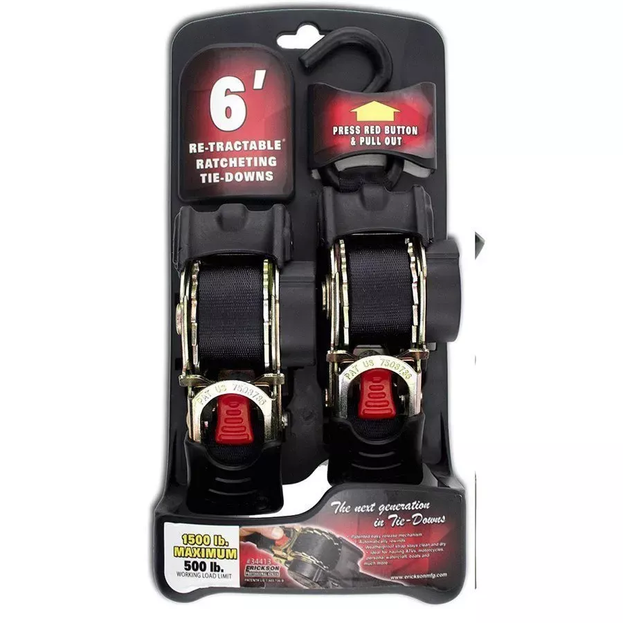 Erickson Tie Down Retract 1" X 6' 1500 lb 2 Pk.