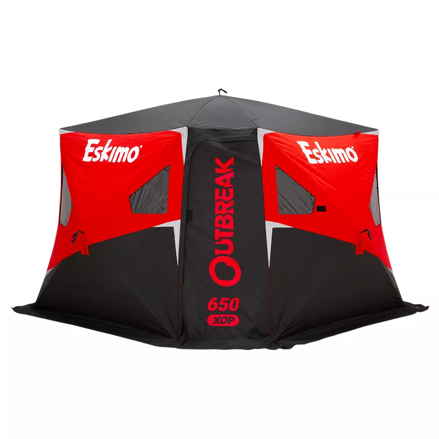 Eskimo Outbreak 650XDP Ice Fishing Shelter - 5-7 Person - Black/Red