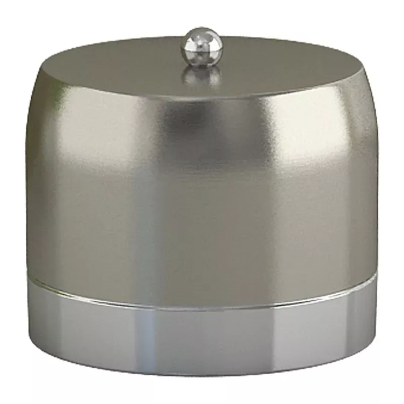 Esme Silver Matte & Shiny Steel Jar, 5"