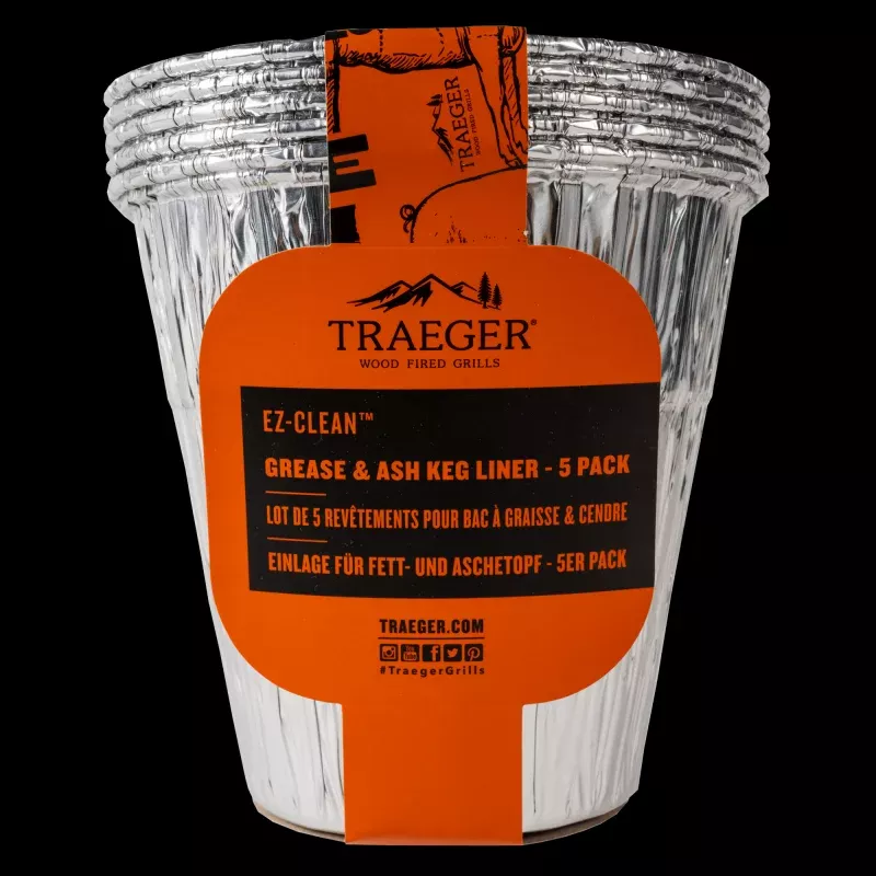 EZ-Clean Grease & Ash Keg Liner – 5 Pack