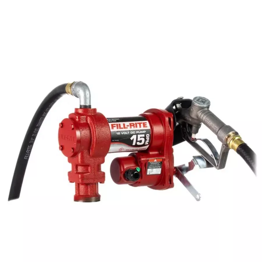 Fill-Rite 12 Volt DC Pump with Hose and Manual Nozzle - 15GPM