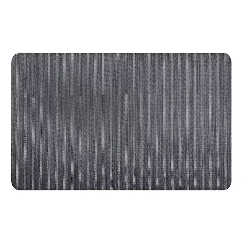 Forever Woven Charcoal Striped Antifatigue Mat, 20x39