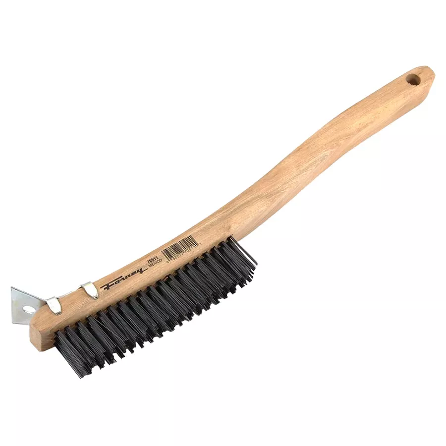 Forney Carbon Steel Scratch Brush with Scraper
