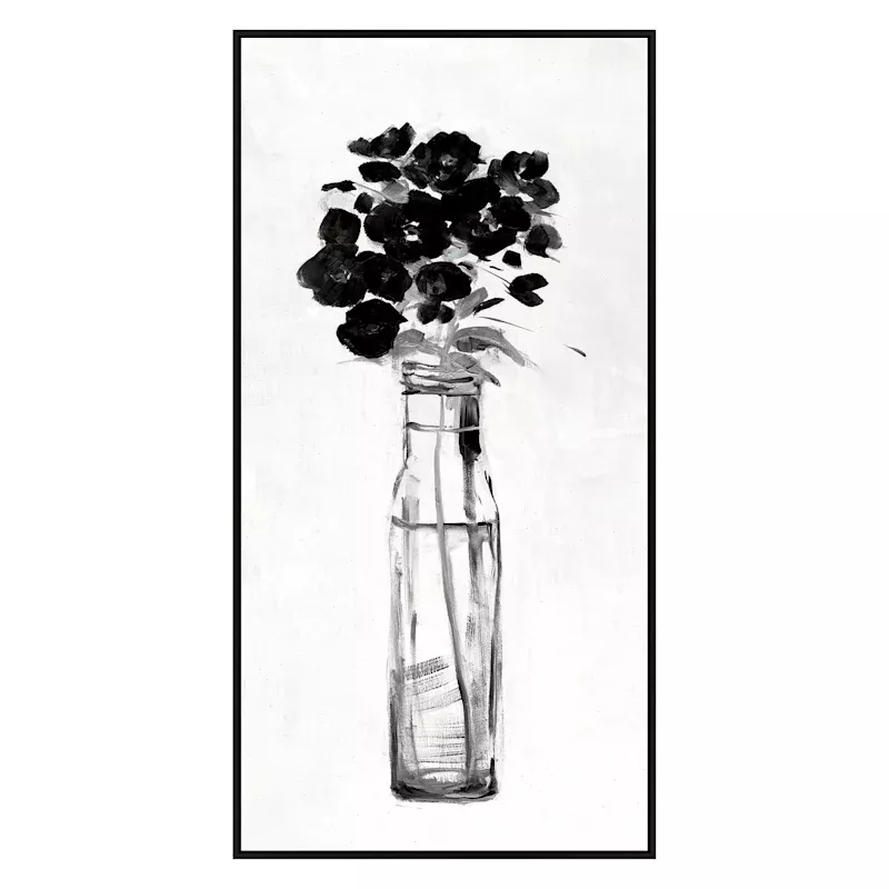 Framed Floral Canvas Wall Art, 19x37