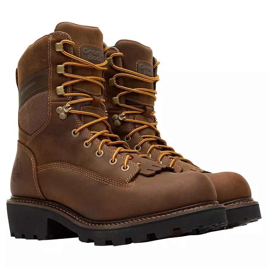 Georgia Boot Men's Core 37 9" Scalloped Heel Waterproof Soft Toe Logger Work Boots