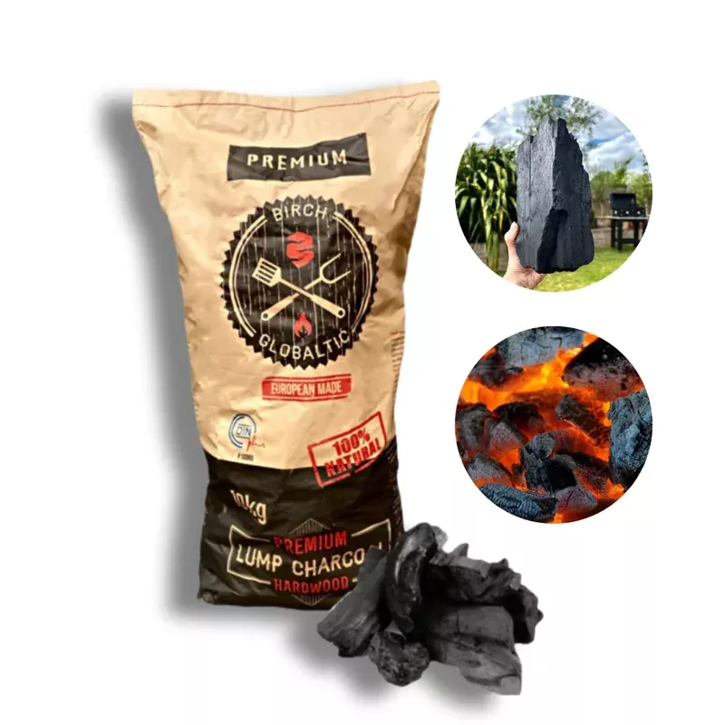 Globaltic Birch Lumpwood Charcoal 10KG Bag