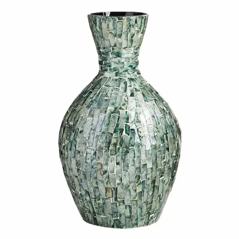 Green Capiz Vase, 13"