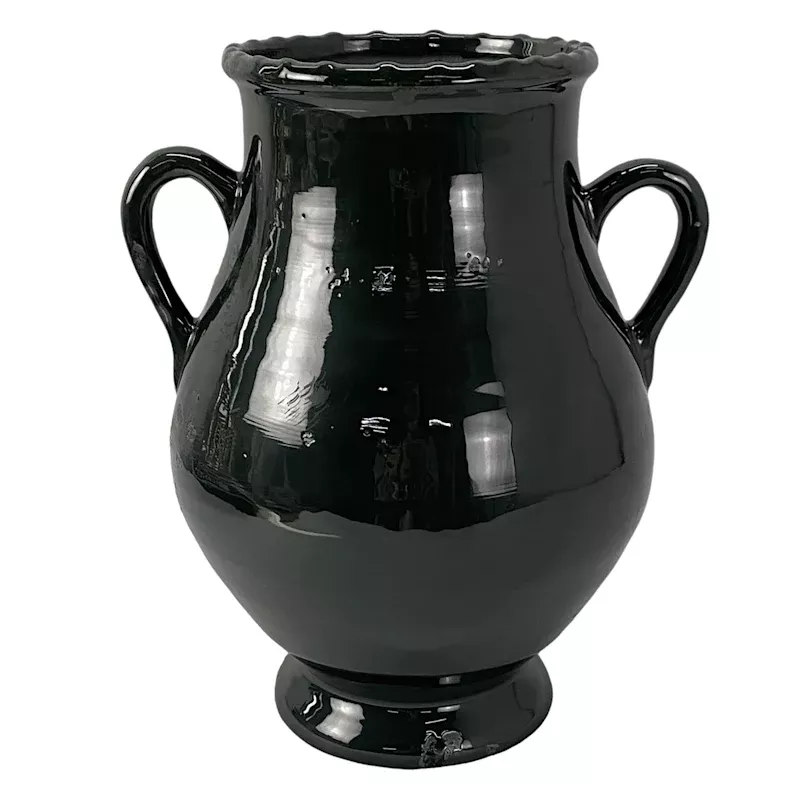 Green Glazed Vase, 14"