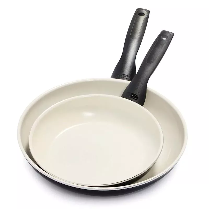 GreenPan Rio 2-Pack Frying Pan Set, Black