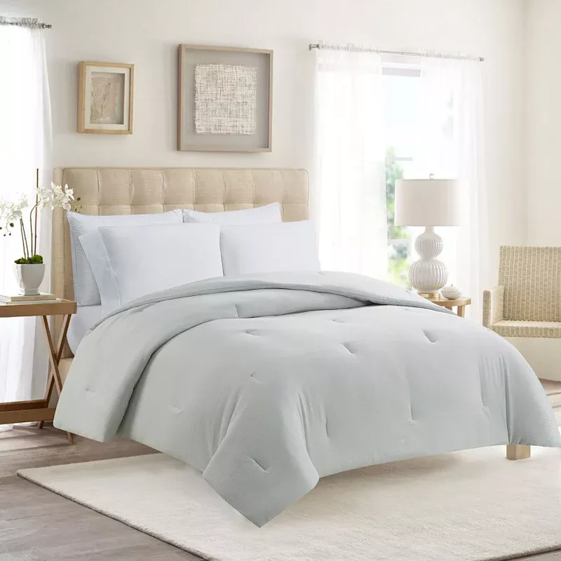 Grey Microfiber Comforter, Twin/Twin XL