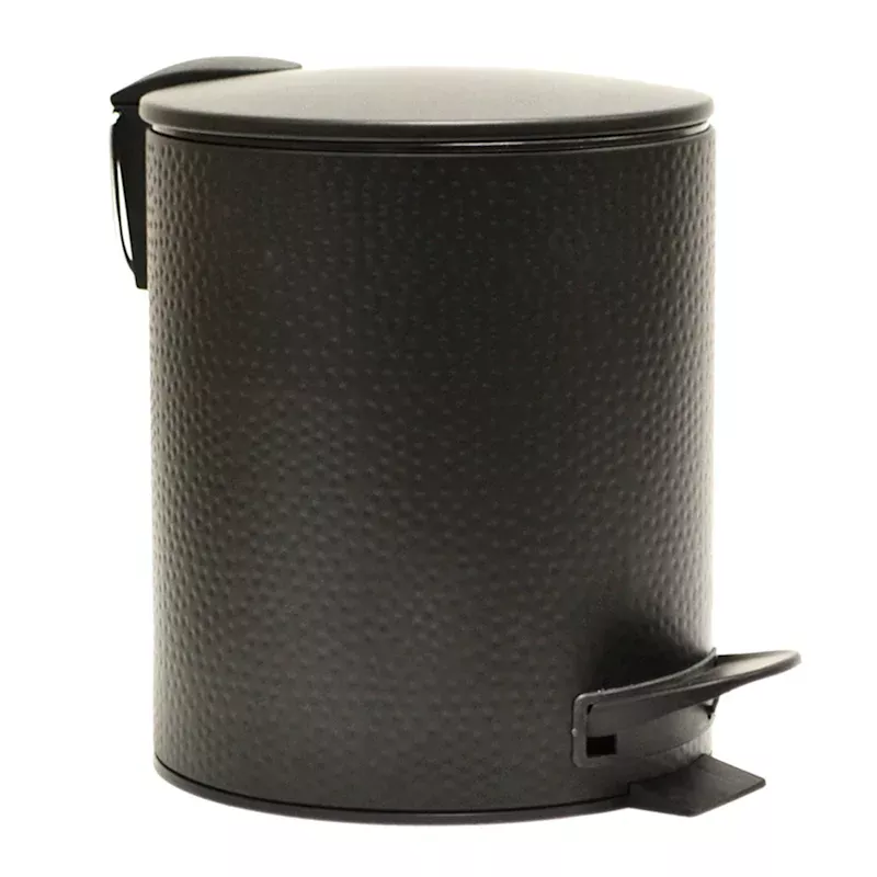 Haig Matte Black Metal Step Can, 5l