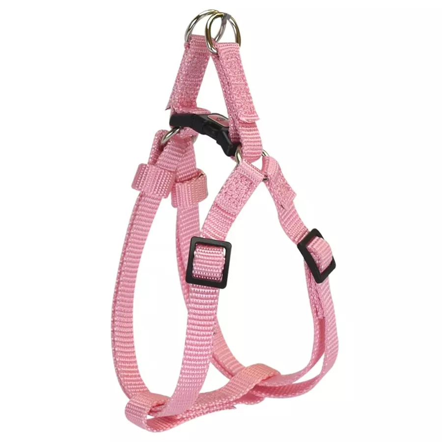 Hamilton Adjustable Easy-On Nylon Dog Harness - Pink - Large - 1" - 30"-40"