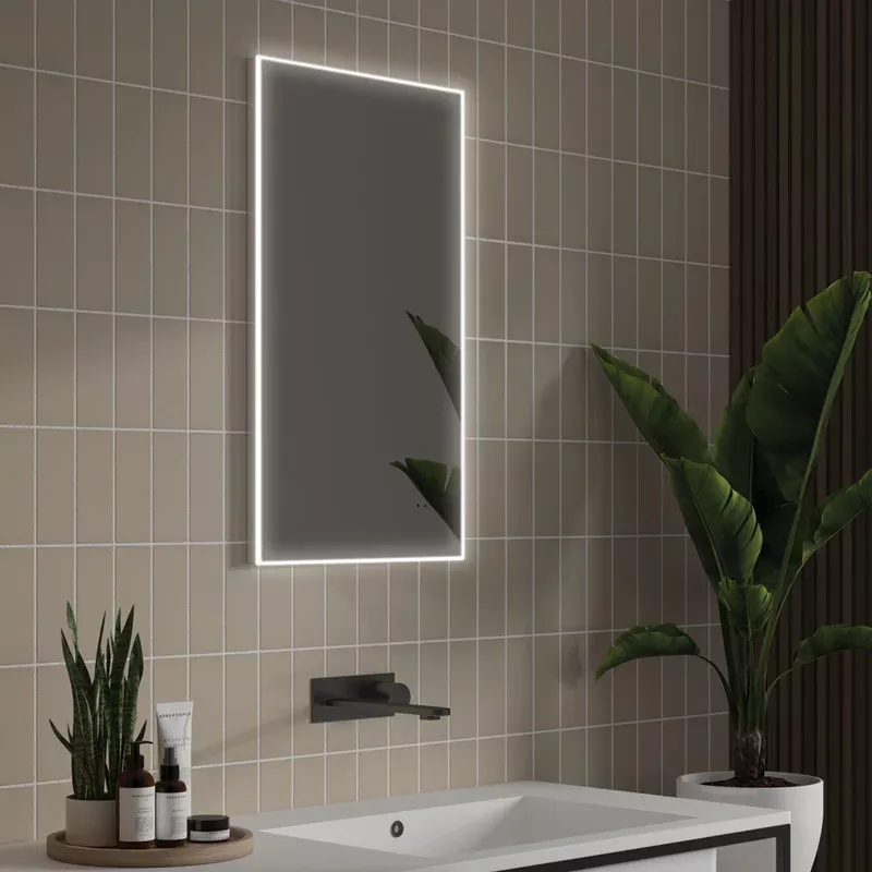 HIB Air LED Illuminated Bathroom Mirror – With Heated Pads and Adjustable LED Temperature