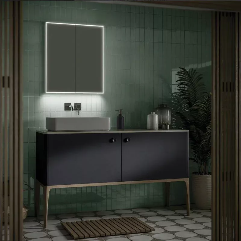 HIB Exos Illuminated Mirrored Cabinet