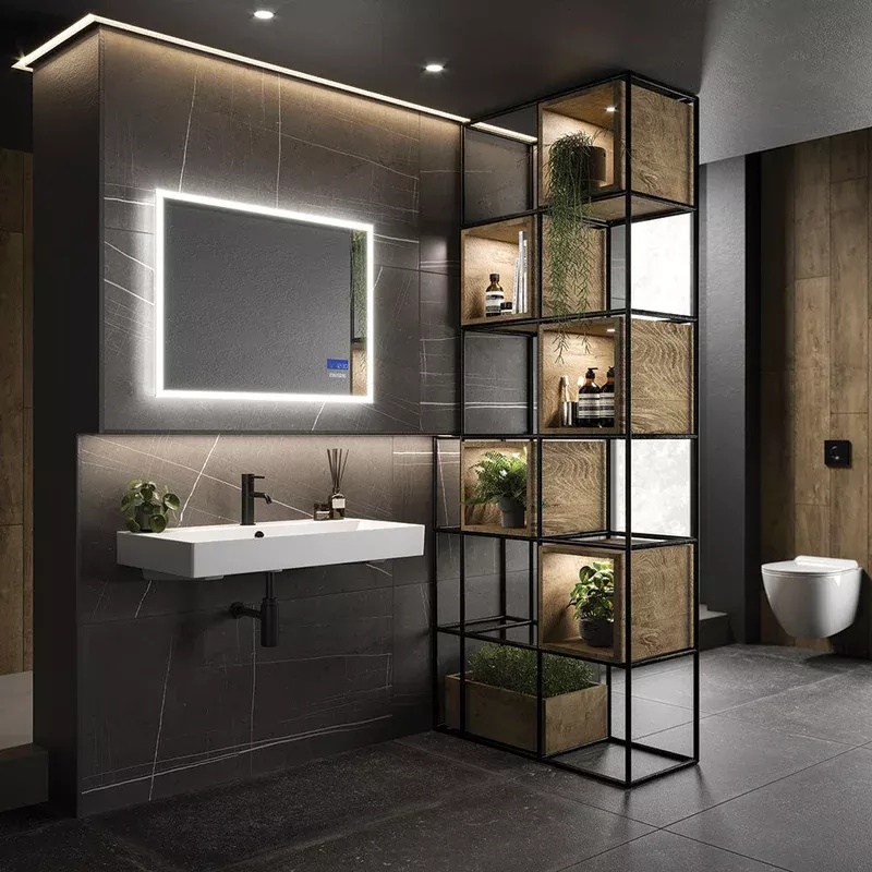 HIB GlobePlus LED Illuminated Bathroom Mirror With Smart Connectivity