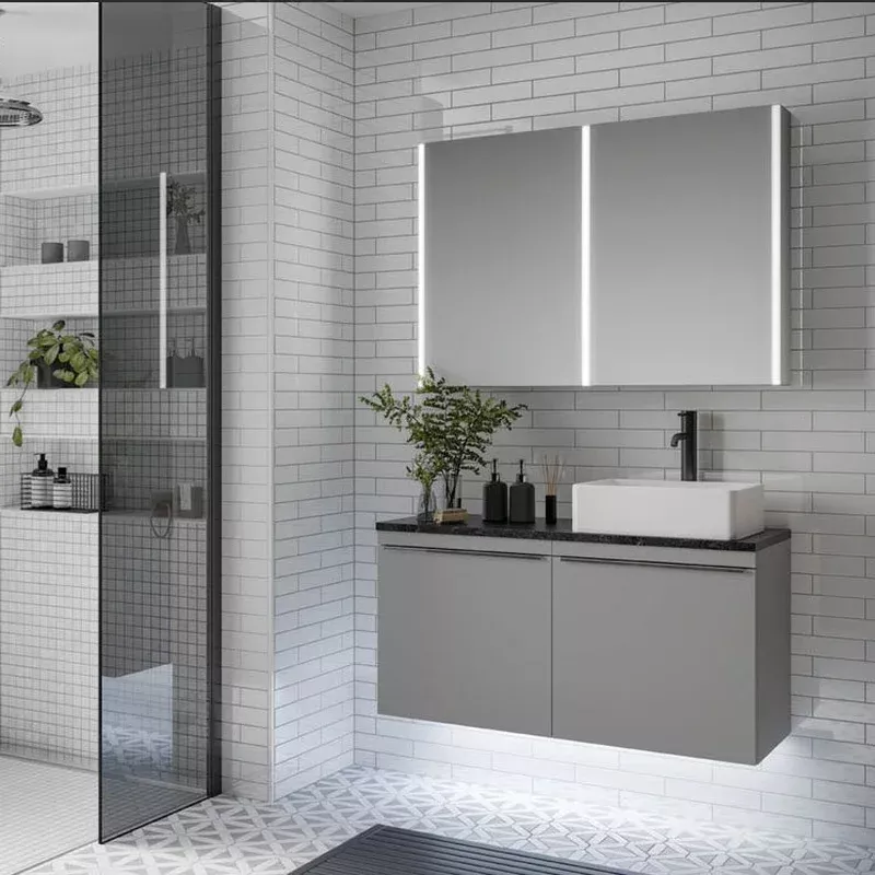 HIB Xenon Illuminated Mirrored Cabinet