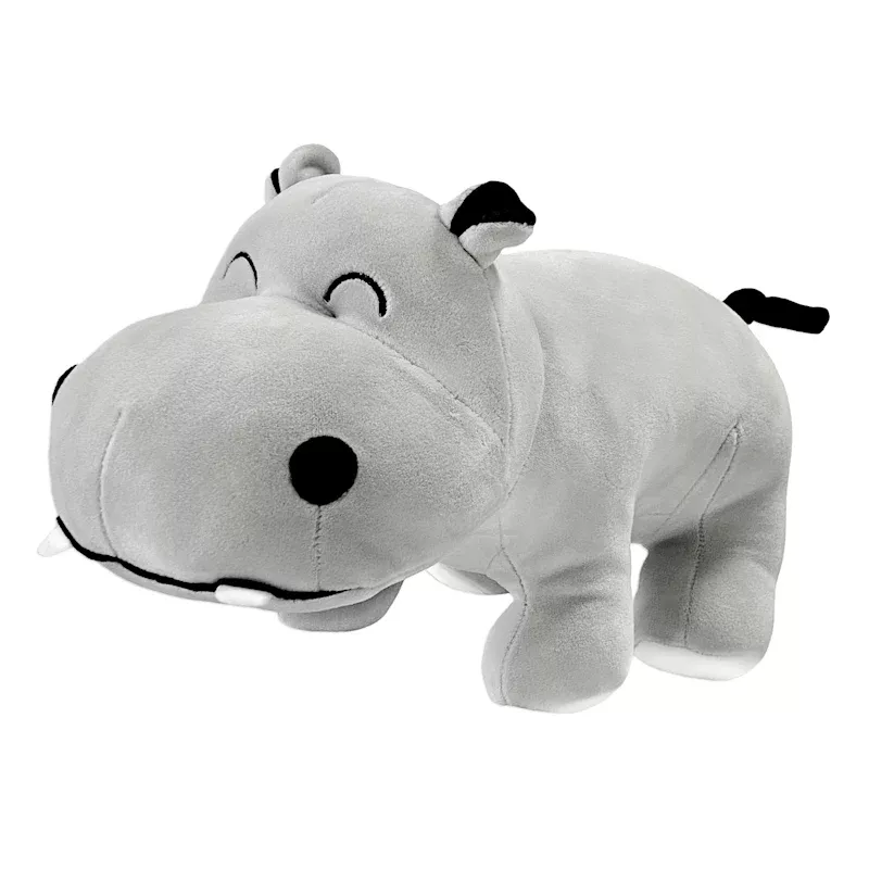 Hippo Plush Pillow, 11"