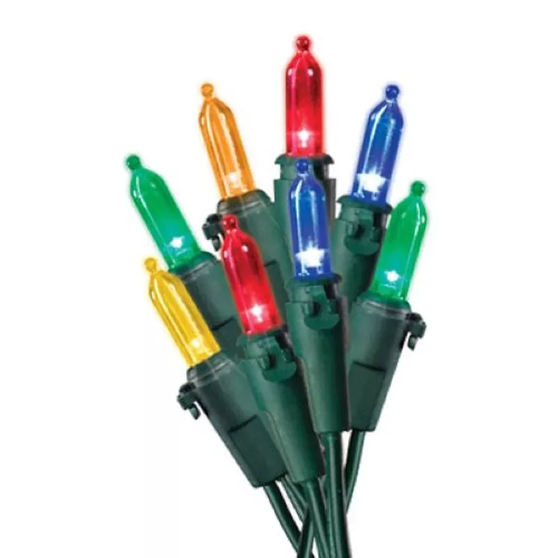 Holiday Wonderland 40841-88A 100-Count Mini LED Multi-Color Christmas Light Set – Quantity of 3