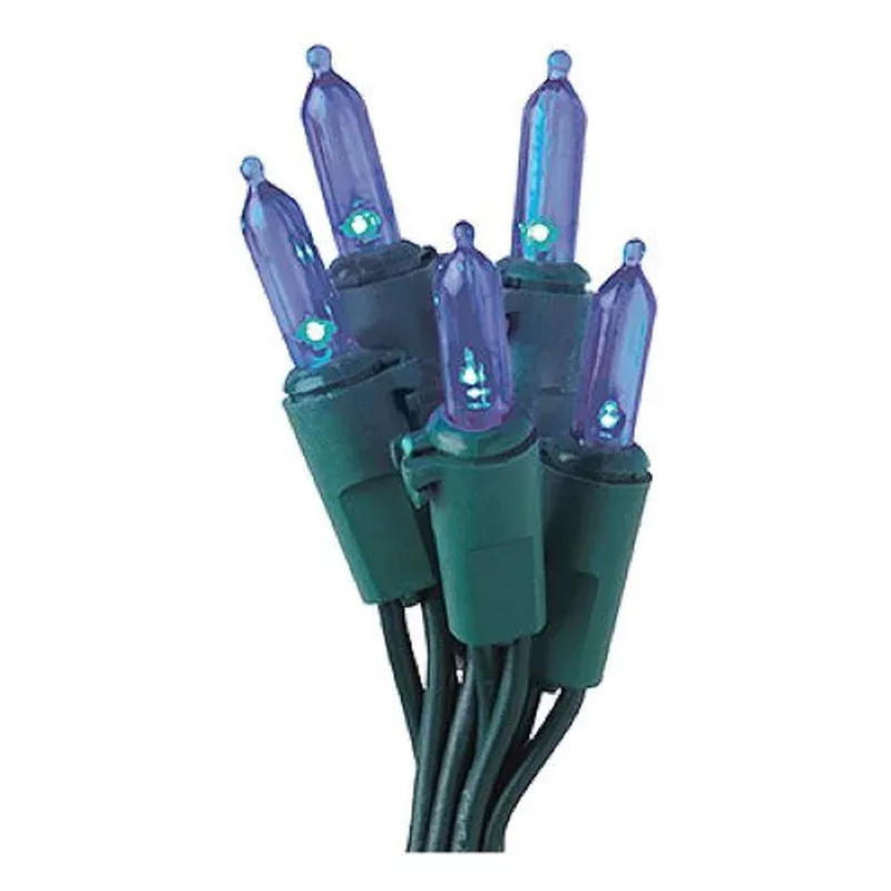 Holiday Wonderland 40844-88A 100-Count Mini LED Blue Christmas Light Set – Quantity of 3
