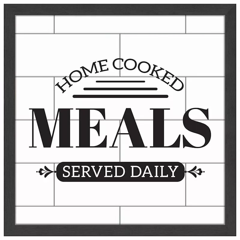 Home Cooked Meals Faux Tile Wall Decor, 16"