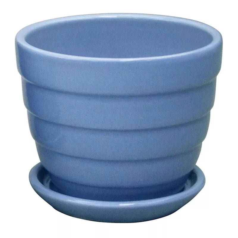 Indoor Blue Beehive Ceramic Pot, Extra Small