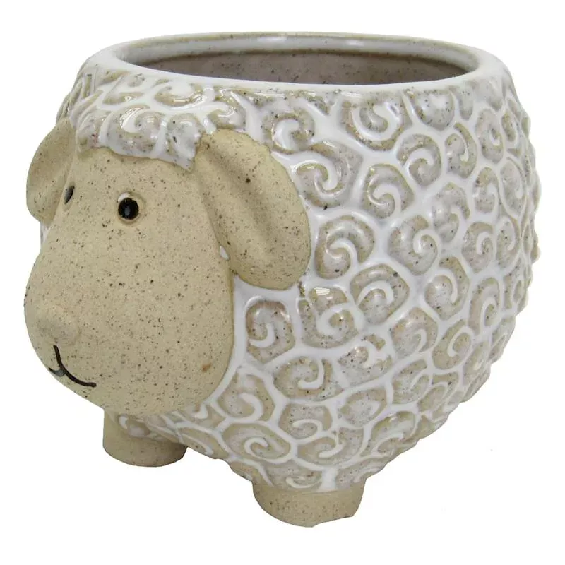 Indoor Sheep Ceramic Pot, Extra Small