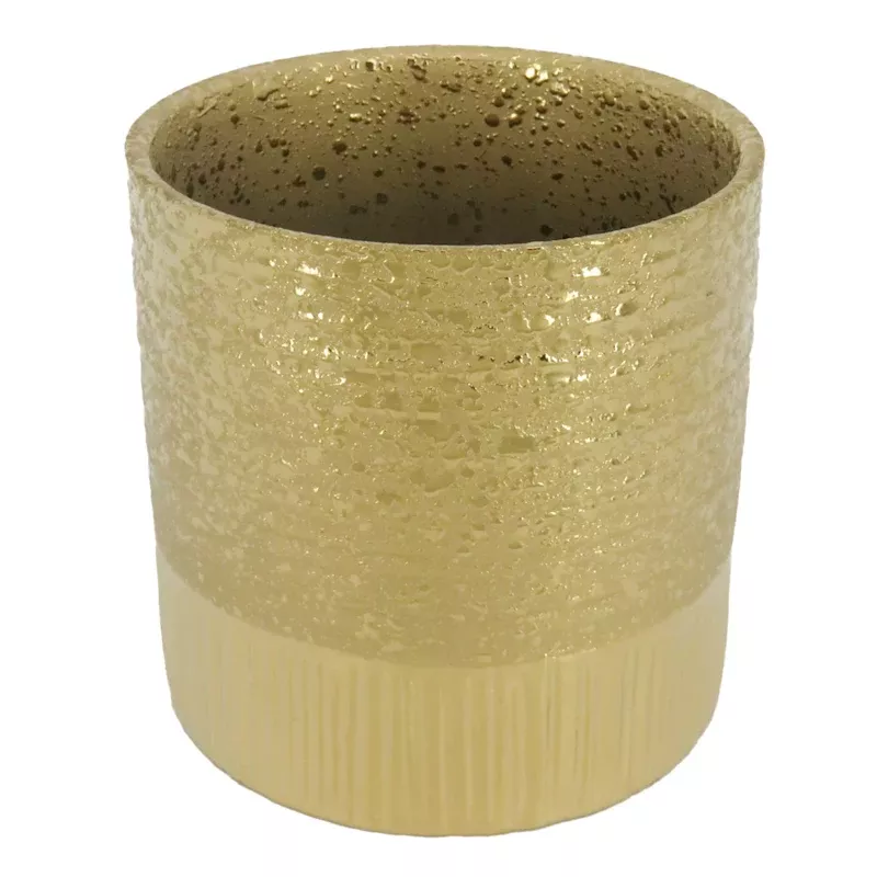Indoor Textured Gold Planter 5"