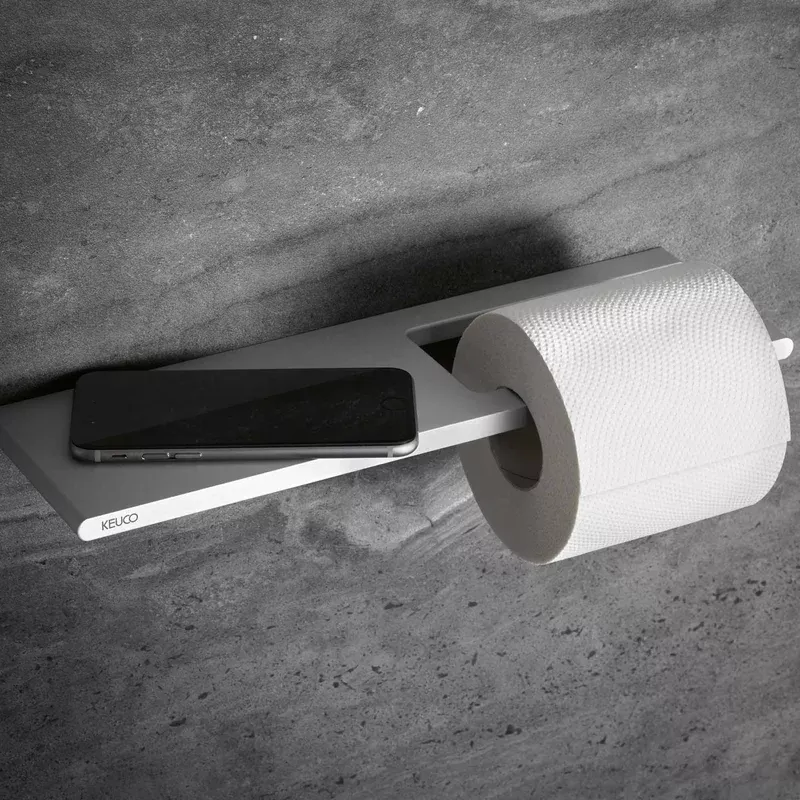 Keuco Edition 400 Toilet Roll Holder With Shelf