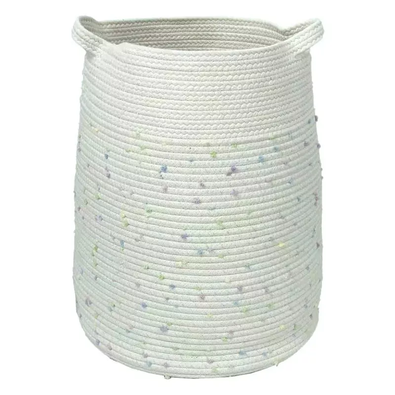 Kids Poly Rope Pastel Dot Hamper, Large